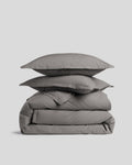 Brushed Cotton Duvet Cover Set - Pebble K/CK