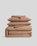 Brushed Cotton Venice Set - Adobe Check/Stripe K/CK