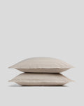Brushed Cotton Sham Set (Bone Stripe)