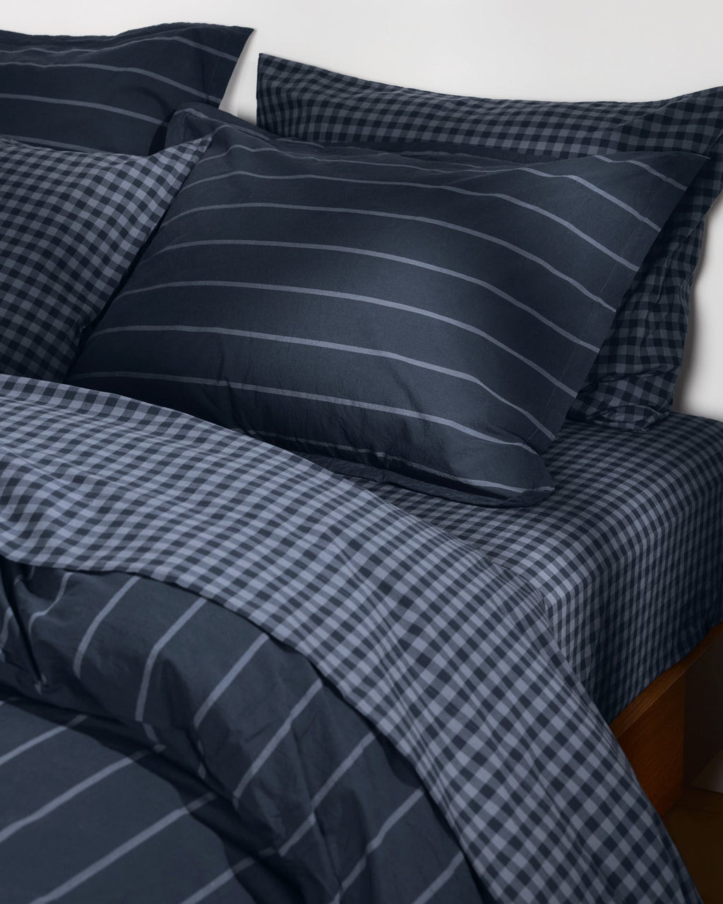 Brushed Cotton Sham Set (Dusk Stripe)
