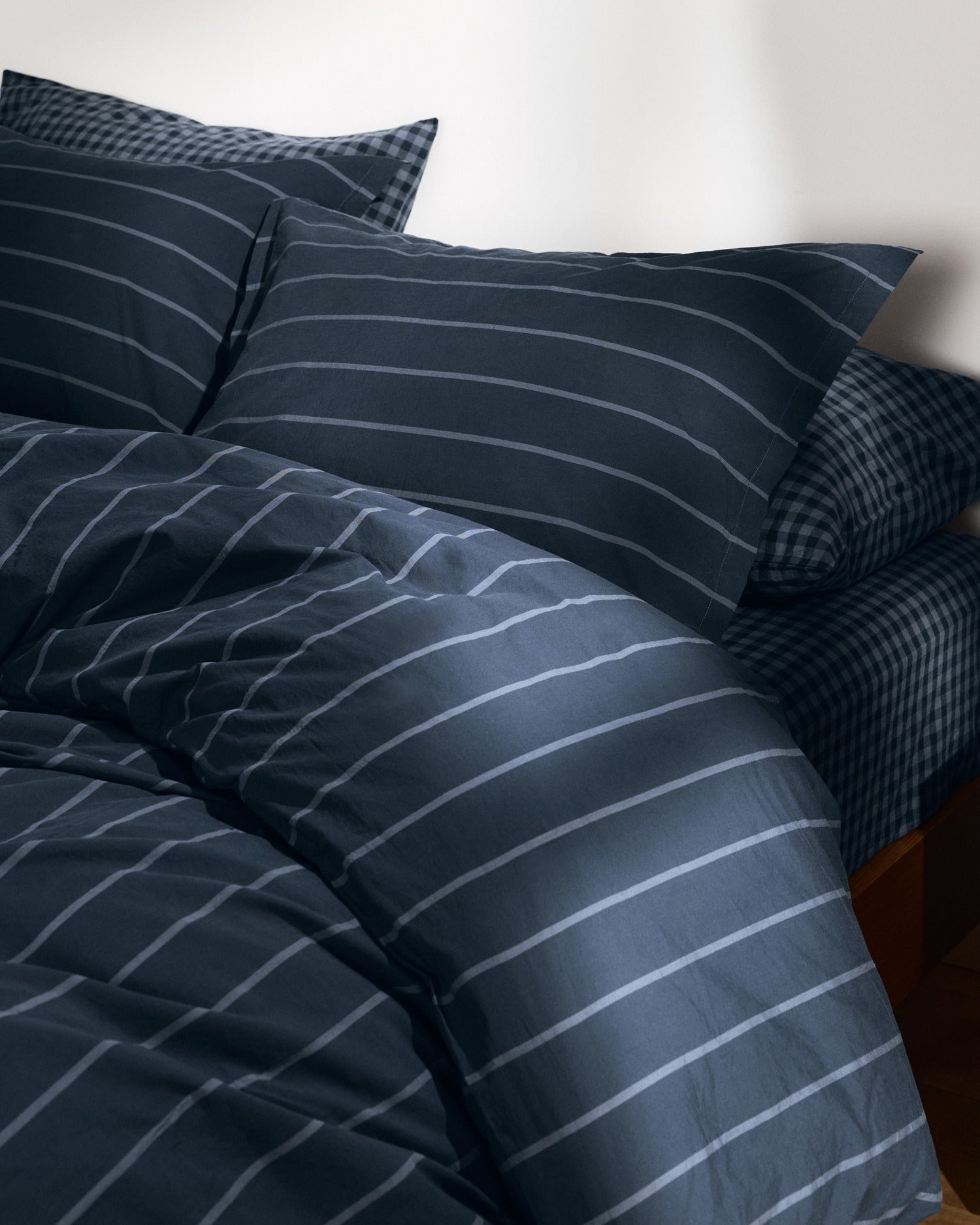Brushed Cotton Duvet Cover Set - Dusk Stripe K/CK